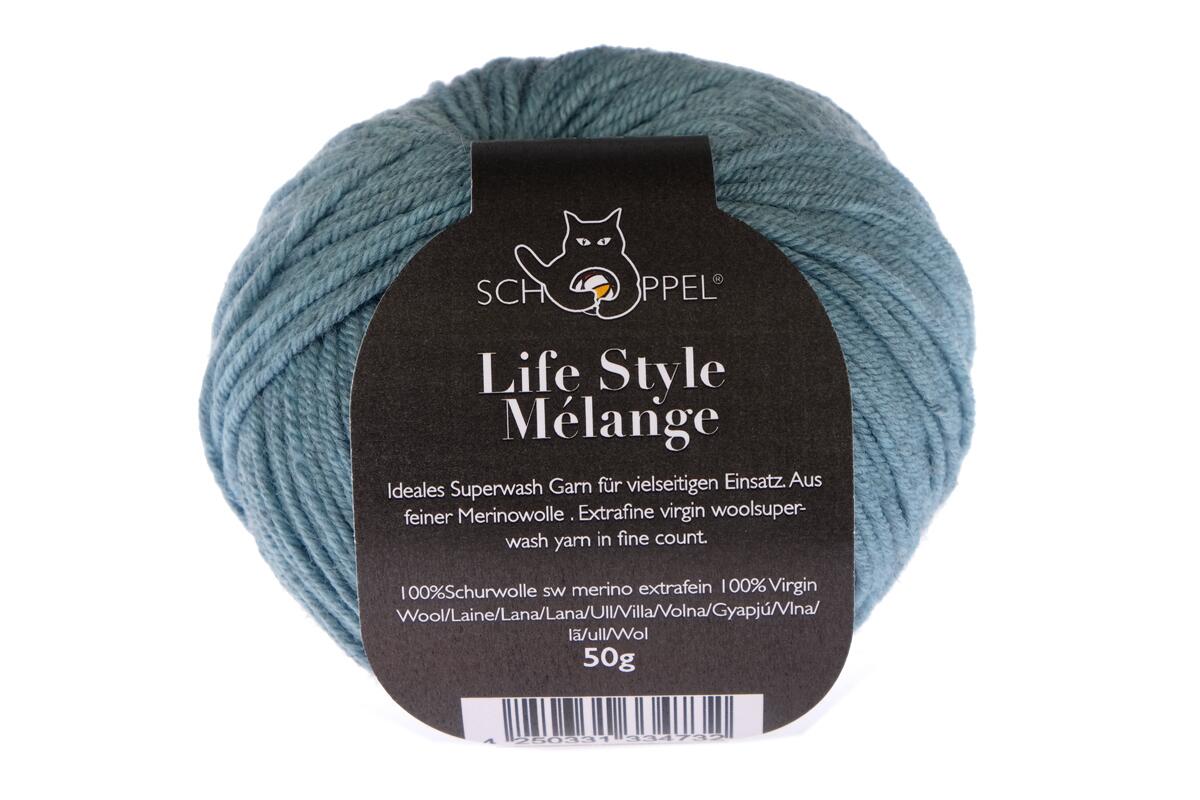 Schoppel Wolle Life Style Melangé - Merino extrafein meliert Farbe: smaragd meliert