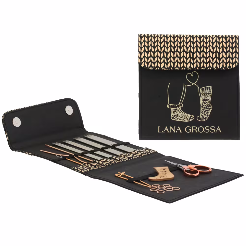 Lana Grossa Sockennadel-Set Deluxe EDELSTAHL by Tanja Steinbach