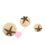 Bonfanti Schmuckknopf Seestern - Knopf mit Öse in Sandoptik in drei Größen erhältlich