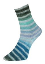 Woolly Hugs Paint Socks Modellbeispiel Farbe: 201 blau/türkis