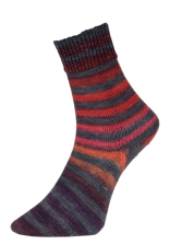 Woolly Hugs Paint Socks Modellbeispiel Farbe: 204 rot/lila