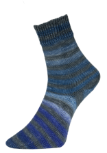 Woolly Hugs Paint Socks Modellbeispiel Farbe: 205 jeans/blau