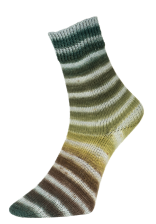 Woolly Hugs Paint Socks Modellbeispiel Farbe: 206 grün/braun