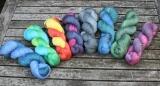 Turin multicolor - handgefärbte Sockenwolle mit Seide und Ramie