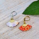 Handgefertigter Maschenmarkierer aus Holz - Japanischer Fächer