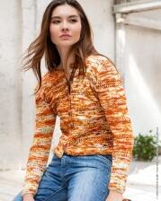 Lana Grossa hand-dyed Modell 10 Cardigan Cool Wool