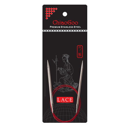 ChiaoGoo Rundstricknadel RED LACE mit Edelstahlspitzen 80cm lang