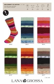 Lana Grossa AKTION Meilenweit 100 Sockenwolle 100g