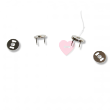 Magnetschließen für Taschen 10mm - silber