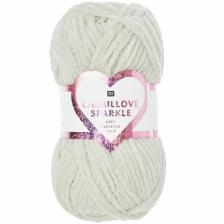 Rico Chenillove Sparkle 100g Farbe: 001 Creme