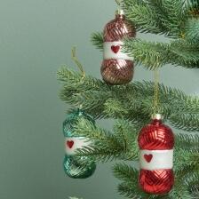 Weihnachtskugel  "Herziges Wollkn&auml;uel " Beispielbild