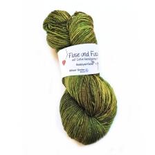 FuF Handdyed-Edition - Glitzer Sockenwolle 6fach 150g Glitzerfeen Farbe: Im Moosbett