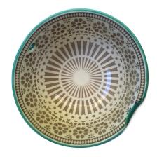 Keramik Garnschale - türkis gemustert