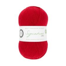West Yorkshire Spinners Signature 4ply Unis 100g Farbe: 1000 Rouge