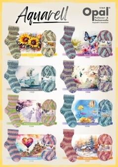Opal Aquarell 4fach Sockengarn 100g