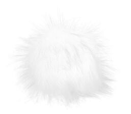 Kunstfellpompon 12-14cm - die tierfreundliche Pelz-Bommelvariante Farbe: Weiß
