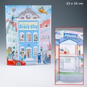 Create your Crazy City Malbuch mit vielen Stickern