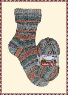Opal Sockenwolle "Fantastic SKY " 150g 6-fach Sockengarn Farbe: 11224 schützendes Himmelsdach