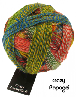 Schoppel Zauberball Crazy - 4-fach Sockengarn Farbe Papagei