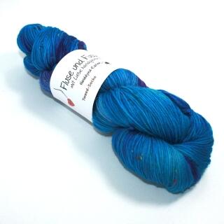 FuF Handdyed-Edition - Tweed Sockenwolle 100g Farbe: Fluorit