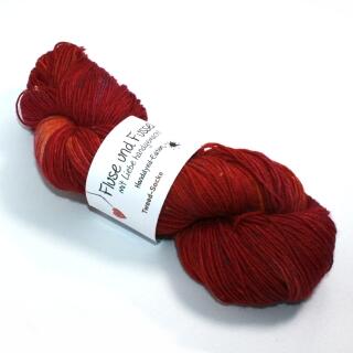 FuF Handdyed-Edition - Tweed Sockenwolle 100g Farbe: Karneol