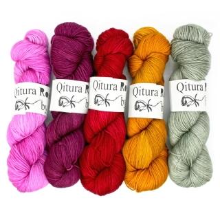 Qitura Rose Fine Merino Socks handgefärbt - Götter SEMISOLID