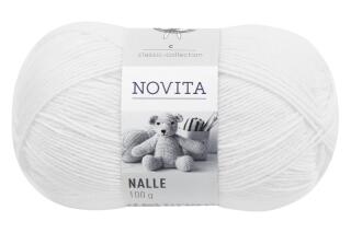 Novita Nalle - 6fädiges Sockengarn Farbe: 011 white/Weiß