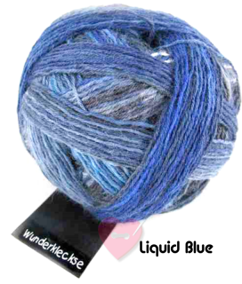 Schoppel Wunderklecks - kunstvoll bemaltes Sockengarn Farbe 2147 Liquid Blue