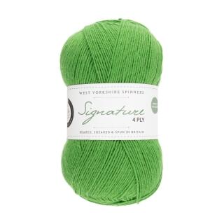 West Yorkshire Spinners Signature 4ply Unis 100g Farbe: 395 Chocolate Lime