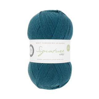 West Yorkshire Spinners Signature 4ply Unis 100g Farbe: 1007 Pacific