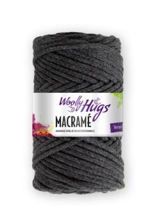 Woolly Hugs Makramé - 4mm Makrameegarn 200g Farbe: 98 Anthrazit
