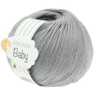 Lana Grossa Cool Wool Baby - extrafeines Merinogarn Farbe: 241 hellgrau