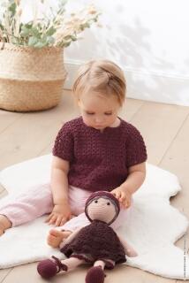 Filati Infanti 17 - Zauberhafte Babymode Modellbeispiel Häkelpullover Cool Wool und Puppe
