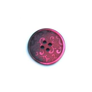 Kunststoff-Knopf "Ornament " 23mm Farbe: pink