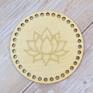 Bodenplatte aus Holz - Lilie