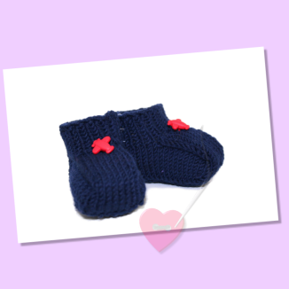 Postkartenanleitung - Strickanleitung für einfache Babyschuhe