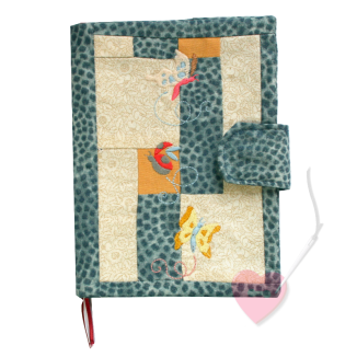 Handgenähte Notiz- und Tagebuchhülle Schmetterling