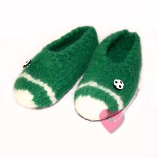 Flusenflitzer Fußball Gr. 23 - Filzschuhe mit rutschhemmender Sohle
