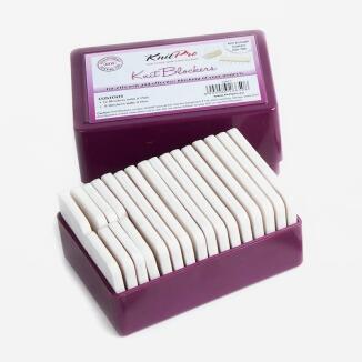 KnitPro Knit Blockers - Weiße Kammnadeln in einer Box