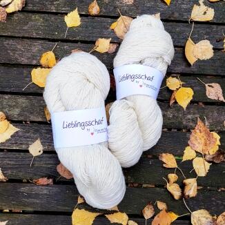 Lieblingsschaf - MerinoAlpaka naturweiß 100g