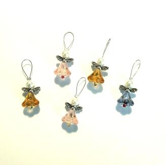 Handgefertigte Maschenmarkierer Blumenengel