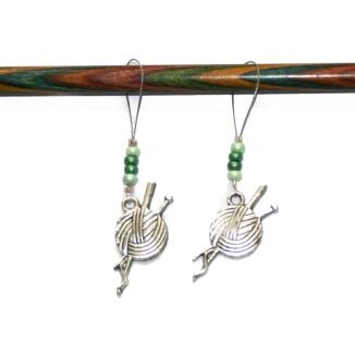 Handgefertigte Maschenmarkierer  Strickglück grün