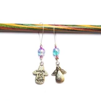 Handgefertigte Maschenmarkierer  Made for an Angel lilablau