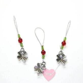 Handgefertigte Maschenmarkierer  Glücksklee