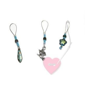 Handgefertigte Maschenmarkierer Kleine Hexe 3er-Set