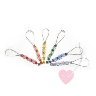 Handgefertigte Maschenmarkierer Regenbogen 6er-Set