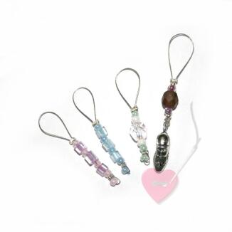 Handgefertigte Maschenmarkierer Aschenbrödel 4er-Set