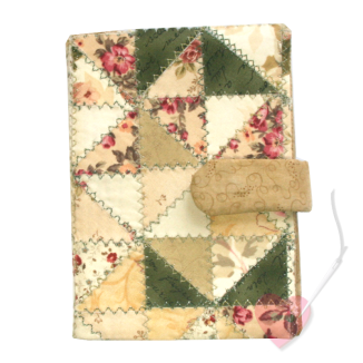 Handgenähte Notiz- und Tagebuchhülle Patchwork mit Din A6 Notizbuch