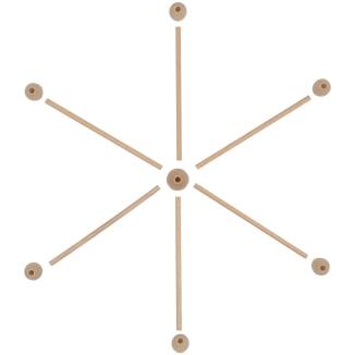 Mobilestern mit Kugeln aus Holz