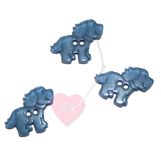 Hundeknopf 23mm - 2-Loch Knopf halbtransparent in Kinderfarben